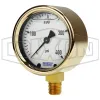 Brass Liquid Filled Lower Mount Gauge