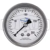 Stainless Liquid Filled Center Back Mount Gauge