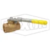 "Deadman" Spring Return Handle Brass Ball Valve