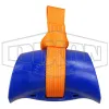 4" Polyurethane Hose Saddle and nylon sling with hook eye