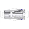 HTZ-Series Correct Connect® Flush Face Female Threaded Coupler CAD