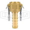Global Crimp Style Cam & Groove Type C Coupler x Hose Shank