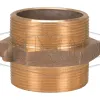 Double Male Hex Nipple Brass