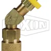 CM-Series Industrial Mold Unvalved Coupler 45° Push-Loc Barb