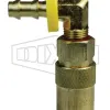 CM-Series Industrial Mold Unvalved Coupler 90° Push-Loc Barb