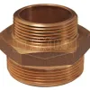 brass double male hex nipple