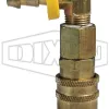 CM-Series Industrial Mold Valved Coupler 90° Push-Loc Barb