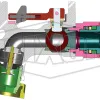 ball valve nozzle CAD cutaway