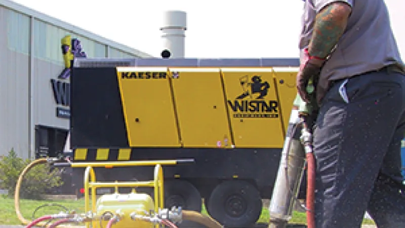 Dixon outside air products used at a construction site